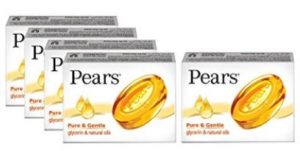 Pears Pure and Gentle Bathing Bar, 125g (Buy 4 Get 1 Free)