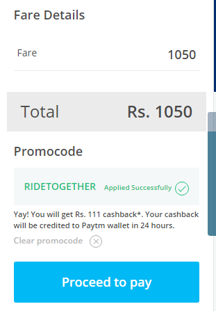 RIDETOGETHER paytm code