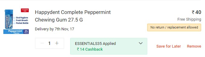 Happydent Complete Peppermint Chewing Gum Promo Code