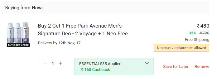 Park Avenue Men's Signature Deo - 2 Voyage + 1 Neo Free Pormo Code