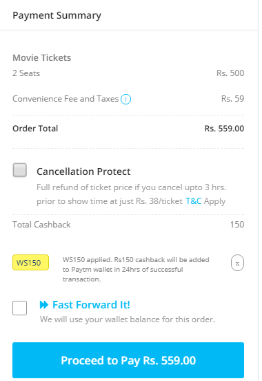 WS150 paytm movie