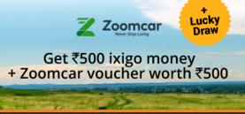 ixigo zoomcar offer