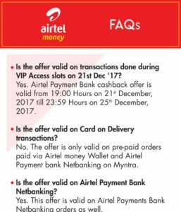 Airtel Payment Bank- Get flat 15 % Cashback at Jabong Myntra1