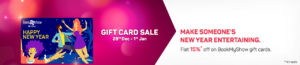 flat 15% Off on Bookmyshow Gift Cards