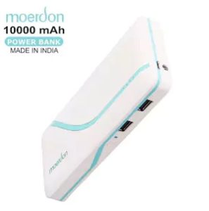 Buy MOERDON MDPBJSN-14 10000mAh Power Bank (white) for Rs. 509 only