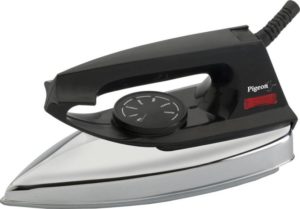 Buy Pigeon Favourite 750 W Dry Iron (Black) For Rs.319 only