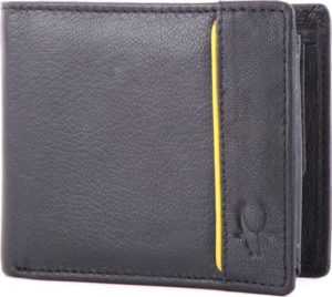 Buy WildHorn Men Casual, Formal Black Genuine Leather Wallet (6 Card Slots) For Rs.299 only