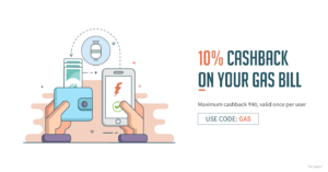 Freecharge- Get flat 10% cashback on Gas Bill payments