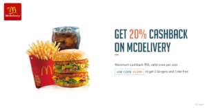 Freecharge McDelivery Offer