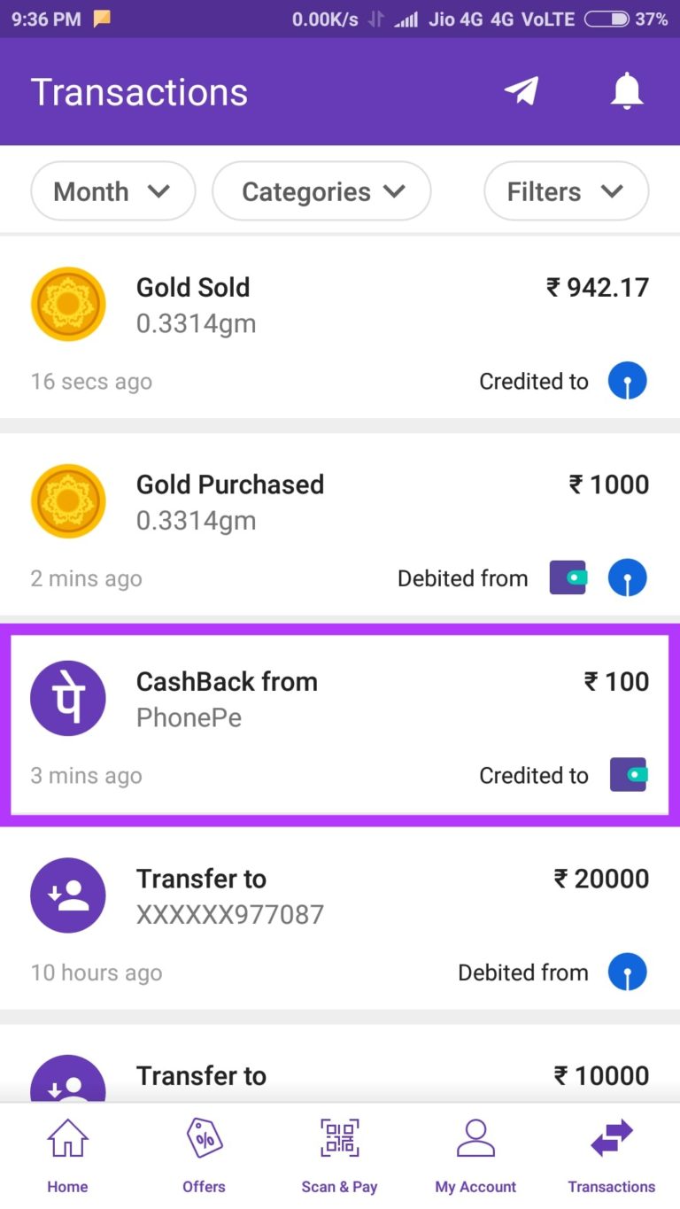 PhonePe - Get Rs 100 Cashback on Purchase of Gold 2 - Dealnloot