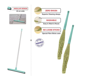 Pepperfry - Spotzero Zero Dust Broom with Floor Water Wiper - Set of 3 for Rs.299 only