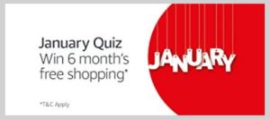 Amazon January Quiz location