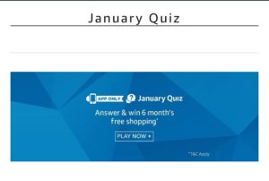 Answers of Amazon Quiz today