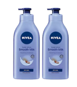 Nivea Body Lotion Smooth Milk 400ml pack of 2 Nivea Body Lotion Smooth Milk 400ml pack of 2