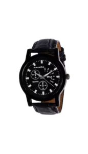 PaytmMall- Buy Kajaru KJR-9 Round Dial Black Leather Strap Men Quartz Watch for Men at Rs 89