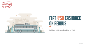 Redbus - Flat Rs. 50 Cashback on Paying via FreeCharge