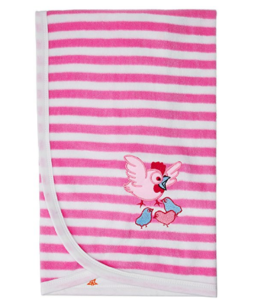 Tiny Care 371_P Baby Hooded Towel Stripes (Pink) at rs.137