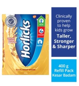 Horlicks Royal Kesar Badam Refill Pack 400g