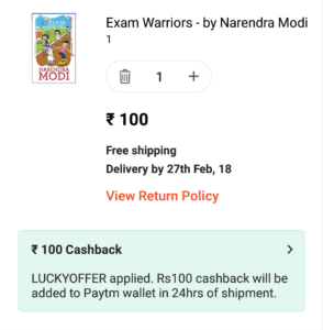 Paytm - Proof of Exam Warriors by Narendra Modi for Free.png