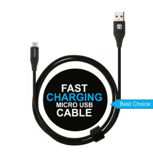 Affix 2.4 Amp Fast Charge, Data Transfer, Durable, High Speed Micro USB Data Cable - Black for Rs 189