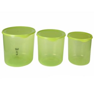 Amazon - Buy All Time Dura Fresh Plastic Container Set, 3-Pieces, Green at Rs 202 only