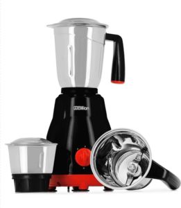 Billion Big Jar MG101 550 W Mixer Grinder (Black, 3 Jars)