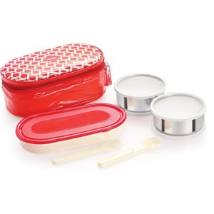 Cello Big Bite 3 Container Lunch Packs, Red