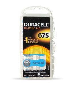 Duracell Easytab Hearing Aid Batteries Size 675