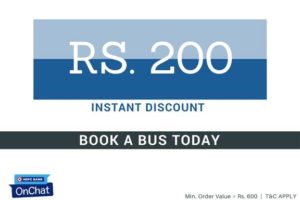 HDFC OnChat Bus offer