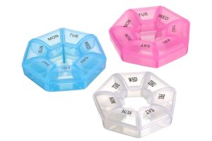 Miamour Opp Octagon 3 Piece Plastic 7 Days Pill Box