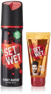 Set Wet Funky Avatar Perfume Spray, 120ml and Set Wet Hair Gel Wet Look, 50 ml Combo Pack