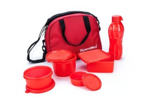 Signoraware Sling Plastic Lunch Box Set with Bag