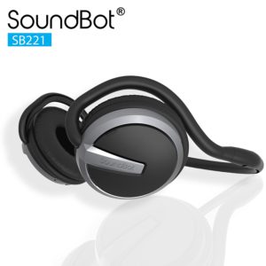 Soundbot SB221-GRY BLK Bluetooth Headphones