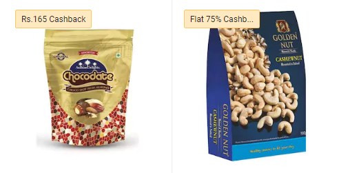 almonds and cashew at rs.107