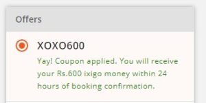 ixigo XOXO600 code