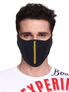 Amazon - Buy Big Tree C05A3006BK1XXCT Cotton Half Face Mask, All (Black)  at Rs 75 only