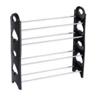 Amazon - Buy Inditradition 4 Layer Portable Shoe Rack Foldable, Black at Rs 359 only