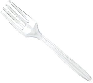 Ezee Plastic Disposable Plastic Crystal Fork