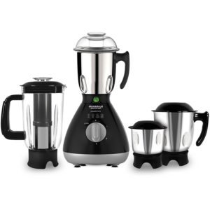 Maharaja Whiteline Powerclick Plus MX- 170 750-Watt Mixer Grinder with 4 Jars (Black)