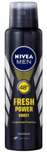 Nivea Men Fresh Power Boost Deodorant, 150ml