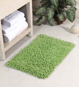 Pepperfry - Buy Green Cotton Bath Mat by HomeFurry