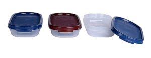 Signoraware Modular Half Oval Plastic Container Set, 200ml, Set of 3