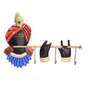 eCraftIndia Lord Krishna Wrought Iron Key Holder