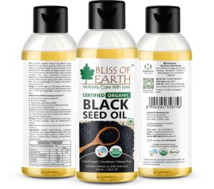 Amazon - Buy Bliss of Earth™ Certified Organic Black Seed Oil at Rs. 290