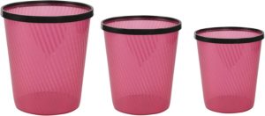 Amazon - Buy Miamour 3 Piece Plastic Dustbin