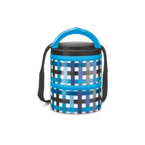 Amazon- Buy Milton Microwow Plastic Lunch Box Container Set, 250ml/129mm, 2-Pieces, Blue at Rs 275