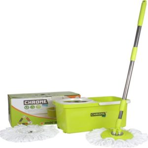 Chrome Stainless Steel Spin Mop Set