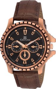 Flipkart- Buy Gesture 5506-Black Brown Copper Elegant Watch at Rs 99