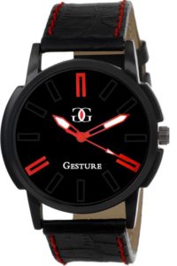 Flipkart - Buy Gesture Black And Red Beautiful Elegant Mens Watch