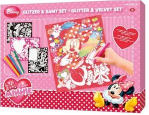 Frog Minnie Glitter and Velvet Picture Set, Multi Color 